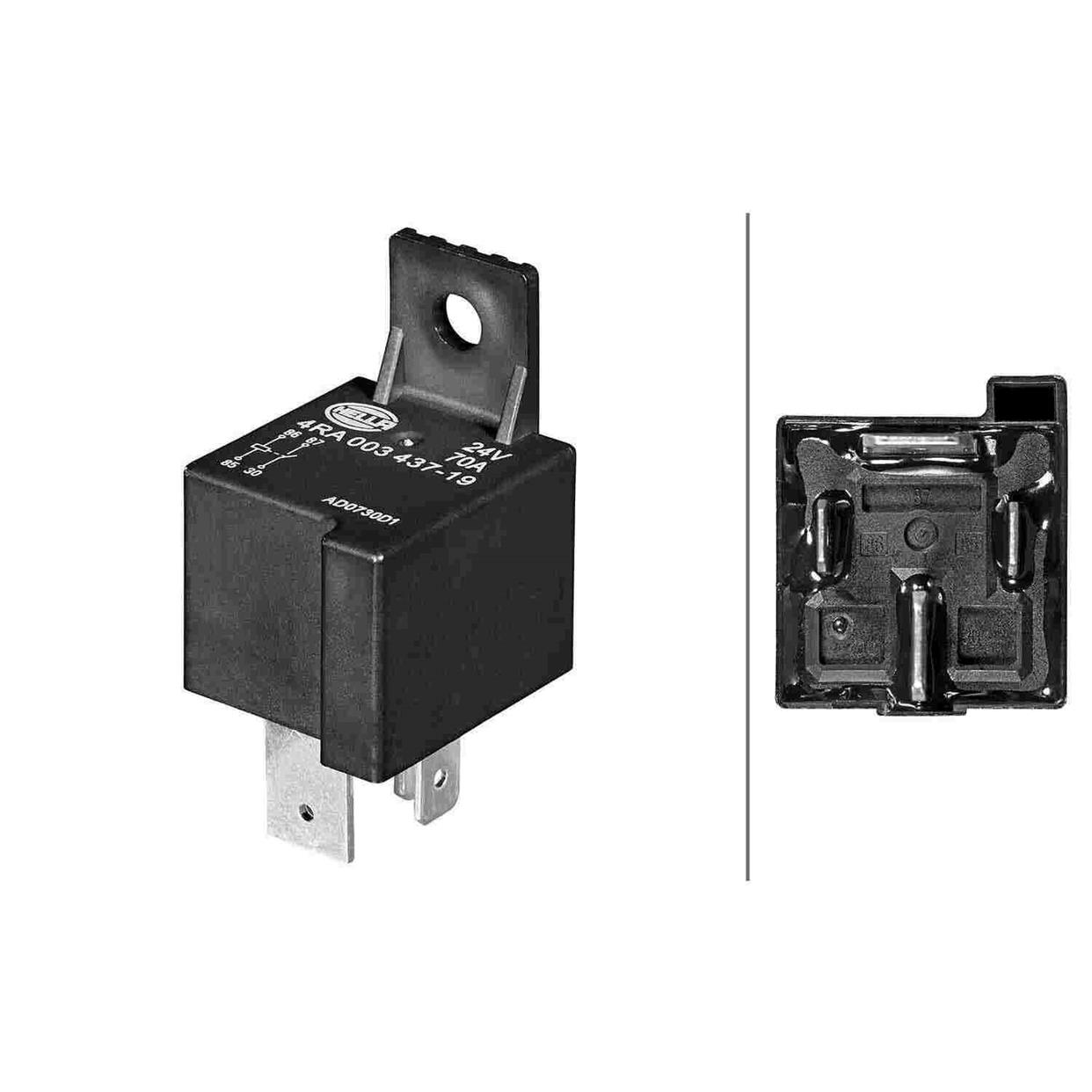 12V70A带支架4脚大功率4RA 003 437-181海拉常开继电器