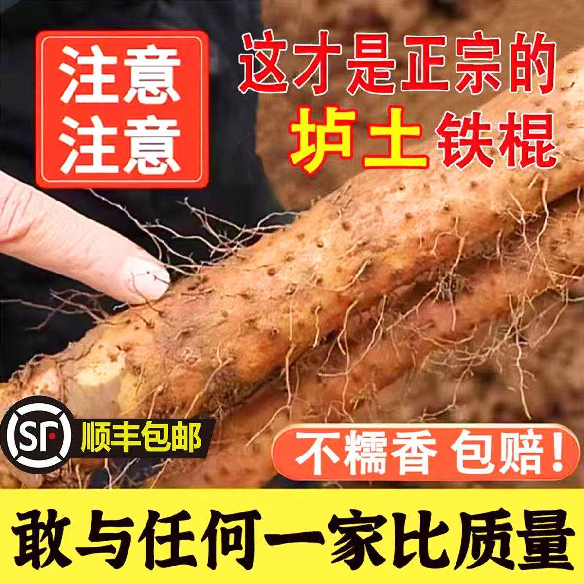 正宗河南焦作温县垆土铁棍怀山药新鲜粉糯甘香5斤特产铁杆淮山药