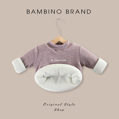 半高领韩版长袖夹棉加绒打底衫