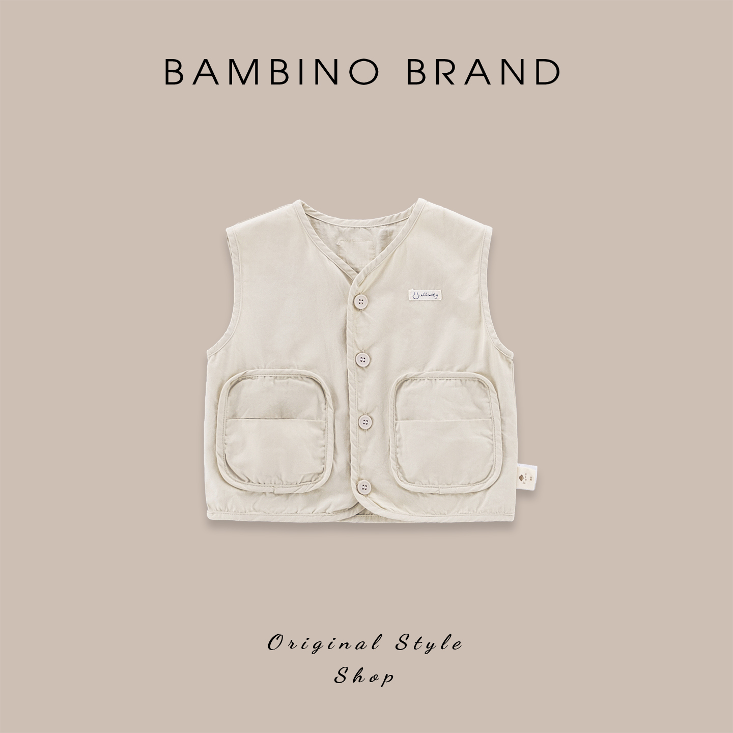 班比诺女宝宝纯棉无袖外穿马甲