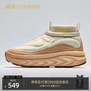 安踏冠军户外开山1-Snowflake女冬季休闲加绒中帮棉鞋122548807A