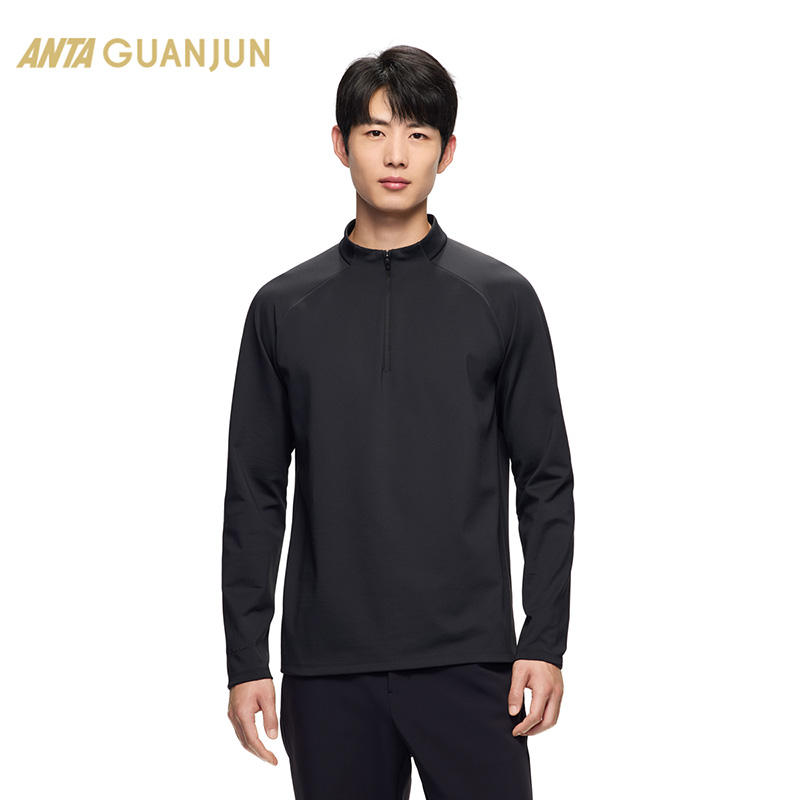 安踏冠军商务长袖T恤男士