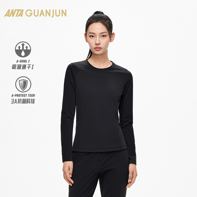 安踏冠军长袖针织衫女