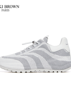 VICKI BROWN法国VB未毕网面男鞋夏季新款黑色透气真皮休闲鞋男士