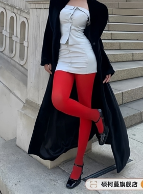 大红色打底裤女结婚100D丝袜新娘薄款连裤袜本命年春秋款踩脚外穿