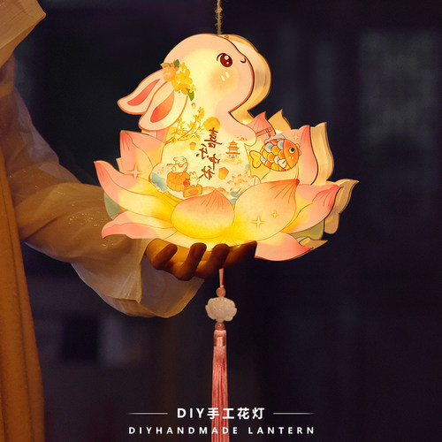 中秋节儿童自制蝴蝶灯古风手工di