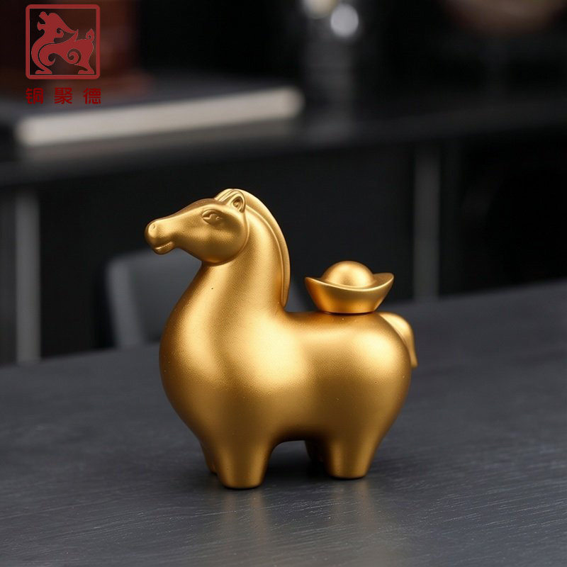 铜聚德纯黄铜马上有钱办公解压生肖马摆件桌面装饰生日礼品吉祥物,家居饰品,桌面摆件,淘宝优惠券,粉丝福利购,淘宝优惠卷