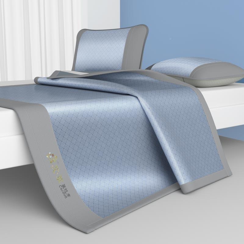 A类艾抗菌冰丝凉席夏季裸FLL笠睡草驱款蚊空调席可机洗折叠床软席
