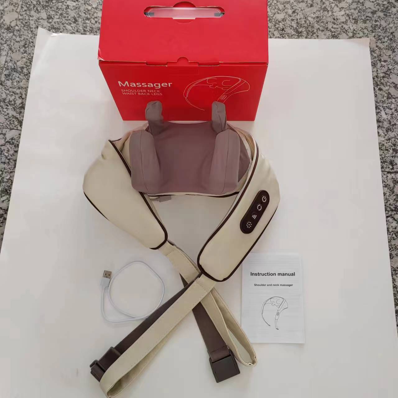 按摩器家用揉捏提拉多功能按摩披肩夹捏推拿颈部肩膀脖子按摩