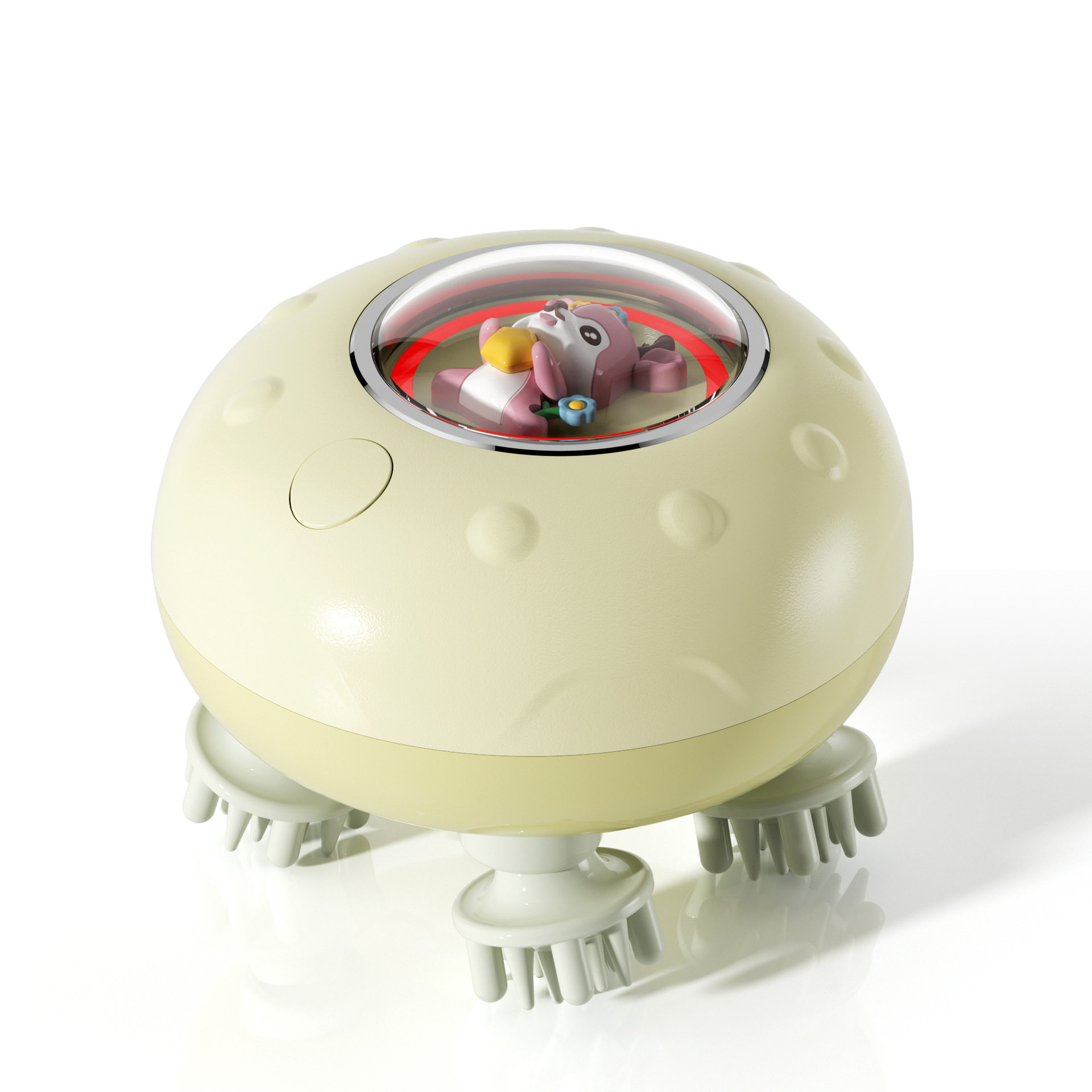 源头工厂头部按摩器4D电动磁吸颈椎防水头皮按摩仪猫爪宠物揉捏按