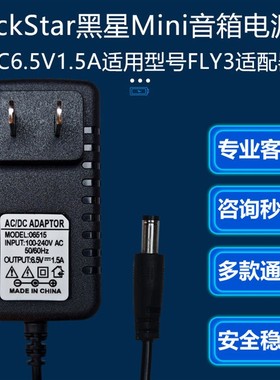 DCIN6.5V1.5A电源适配器BlackStar黑星Mini便携音箱FLY3充电器线