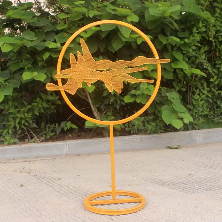 新款中式婚礼道具铁艺华山主桌花器摆件迎宾舞台装饰布置T台路引