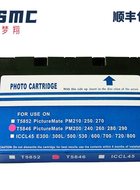 适用爱普生T5846墨盒 Epson PictureMate PM240 PM290 PM225 PM200 PM280打印机墨水盒iccl45 T5852四色一体