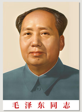 毛主席纪念画像教员墙壁画中堂画客厅挂画入户玄关装饰伟人像