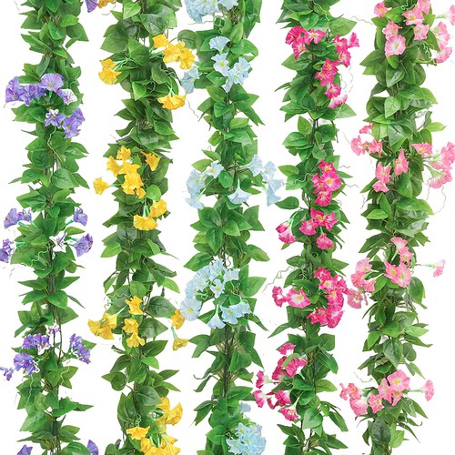 太逼真了~装饰花藤牵牛花喇叭花