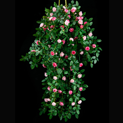 仿真玫瑰壁挂花藤蔓挂墙绿植