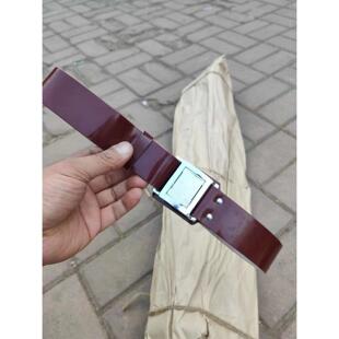 库存老货老式正品65外腰带 87人造革外腰带武装带棕色人造革腰带