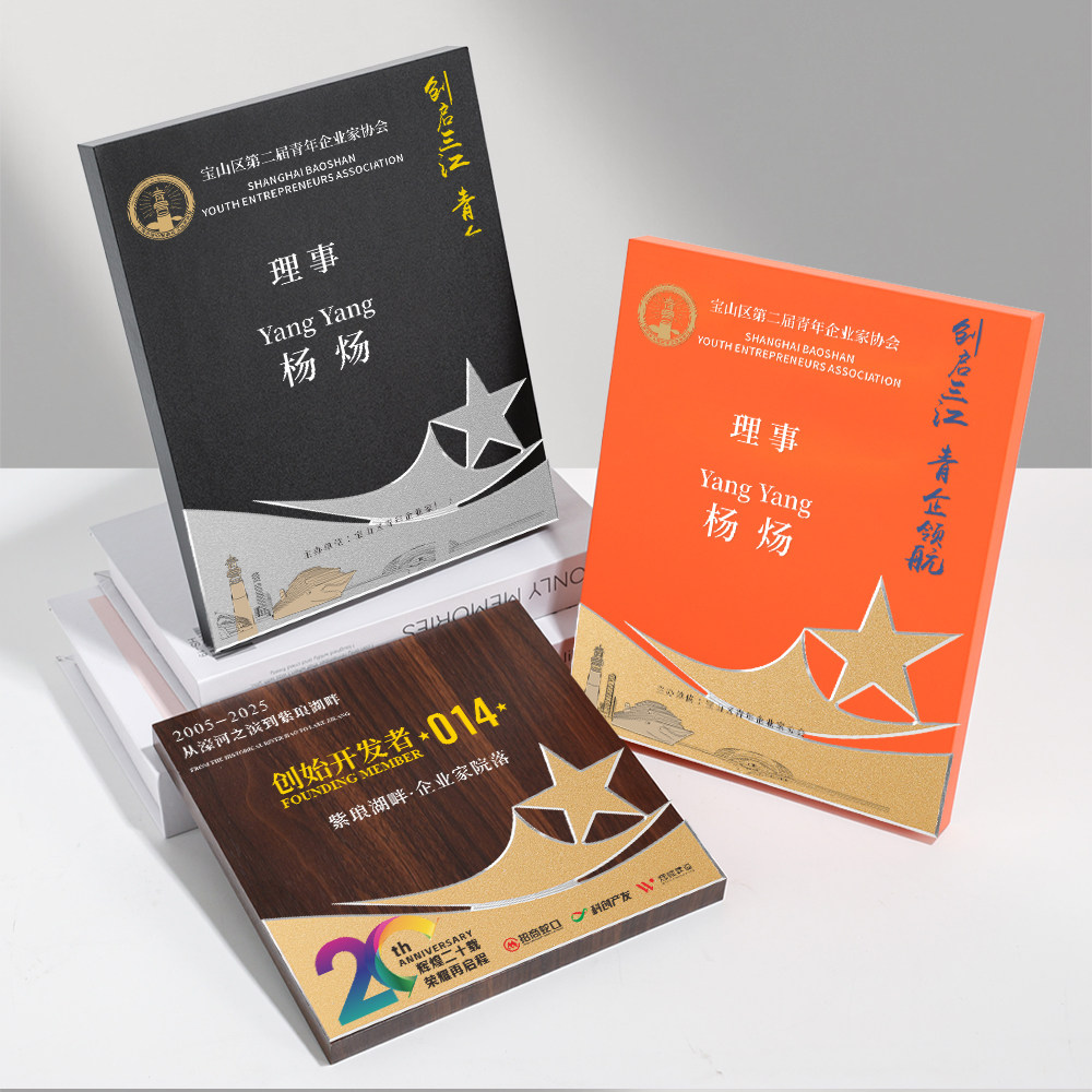 木托奖牌定制定做荣誉牌匾金属牌木质授权牌铜牌高级感创意颁制作