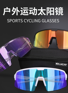 Elicit骑行眼镜户外运动山地车自行车跑步男女太阳镜防风沙护目镜