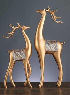 树脂新款创意轻奢家居对装饰摆件