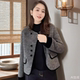 春秋冬新款 加厚高端羊毛单面呢短款 圆领大衣女小个子气质毛呢外套
