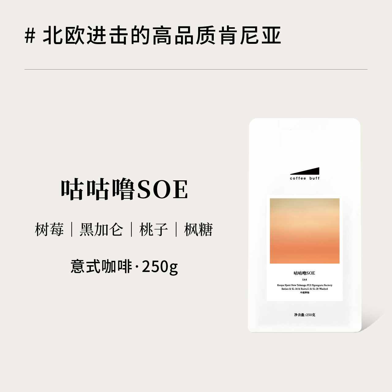 Nordic高品质肯尼亚精品意式SOE