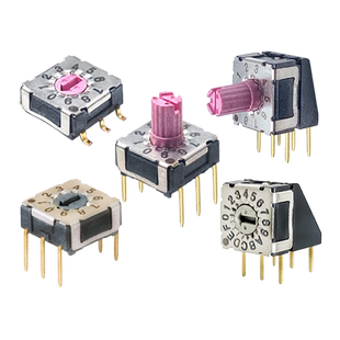 韩国进口旋转拨码开关小型金属数字调档负载断路8421旋转编码开关