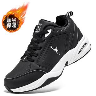 乔丹格兰品牌断码男款加绒棉鞋防滑冬季青少年运动鞋男大码雪地靴