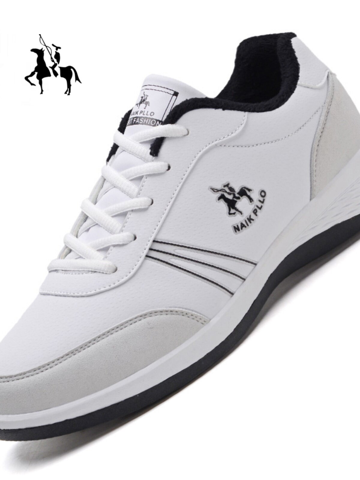 品牌奈客保罗男鞋运动休闲鞋中年秋冬季皮面防水加绒二棉爸爸鞋子