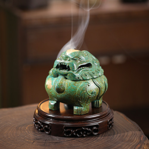 翠韵点金狻猊炉香薰炉