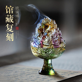 复刻博山炉琉璃香炉家用室内盘香檀香熏香炉香道香薰炉打香篆套装