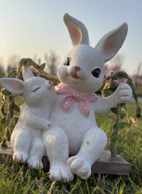 熊猫挂件亲子兔子装饰