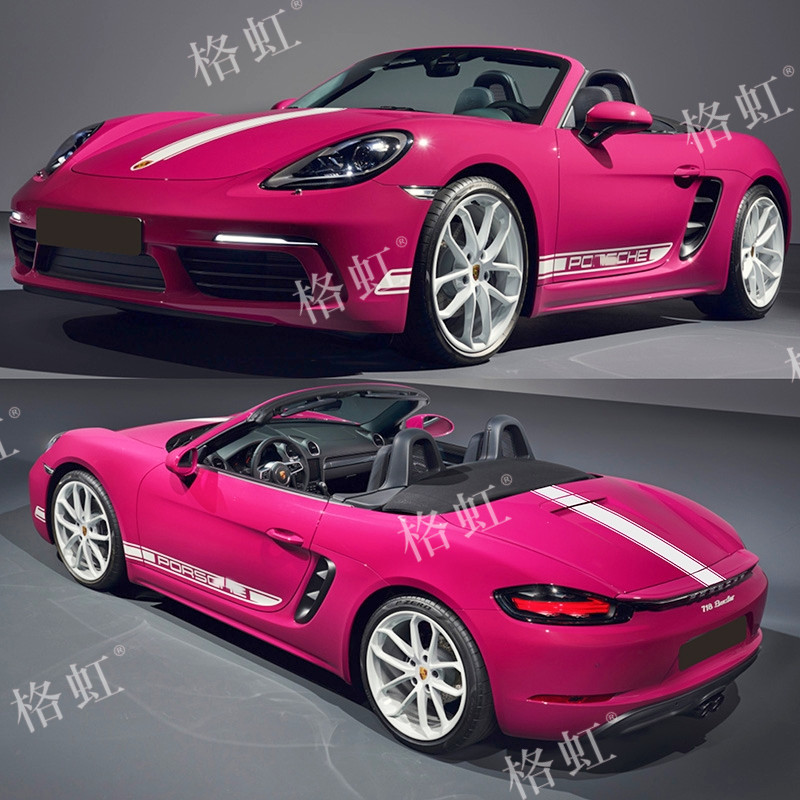 适用于保时捷718车贴拉花boxster cayman装饰引擎盖侧裙装饰贴纸