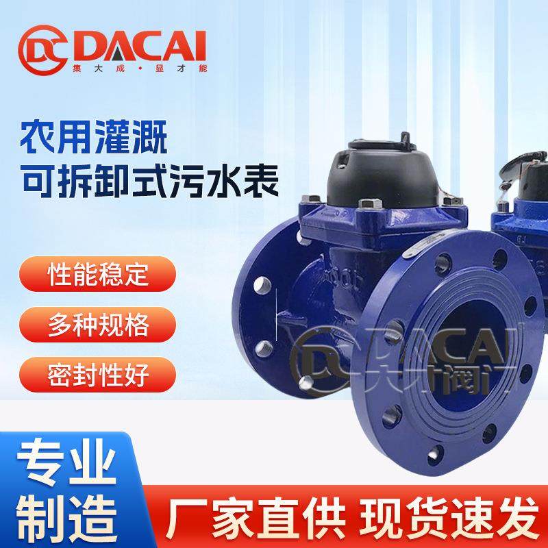 农用工业污水表灌溉可拆干式冷水表大通径不拥堵可拆卸高通过