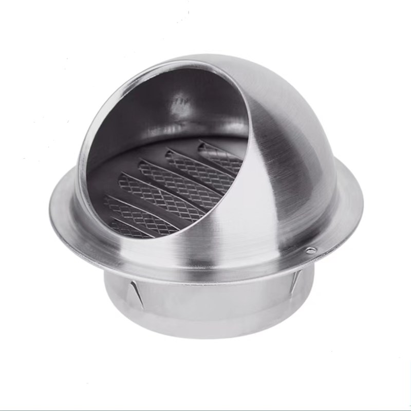 304不锈钢风帽油烟机排烟管外墙通风口PVC管出风口防鸟防雨防风罩