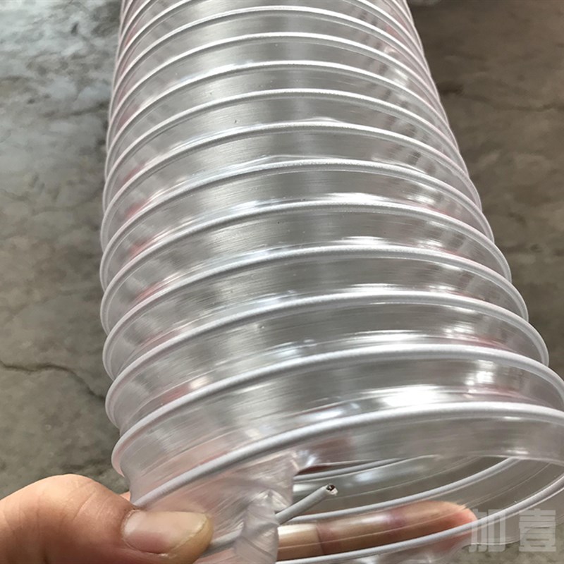 PVC工业吸尘管透明波纹软管木工雕刻机通风管塑料管排气管除尘管