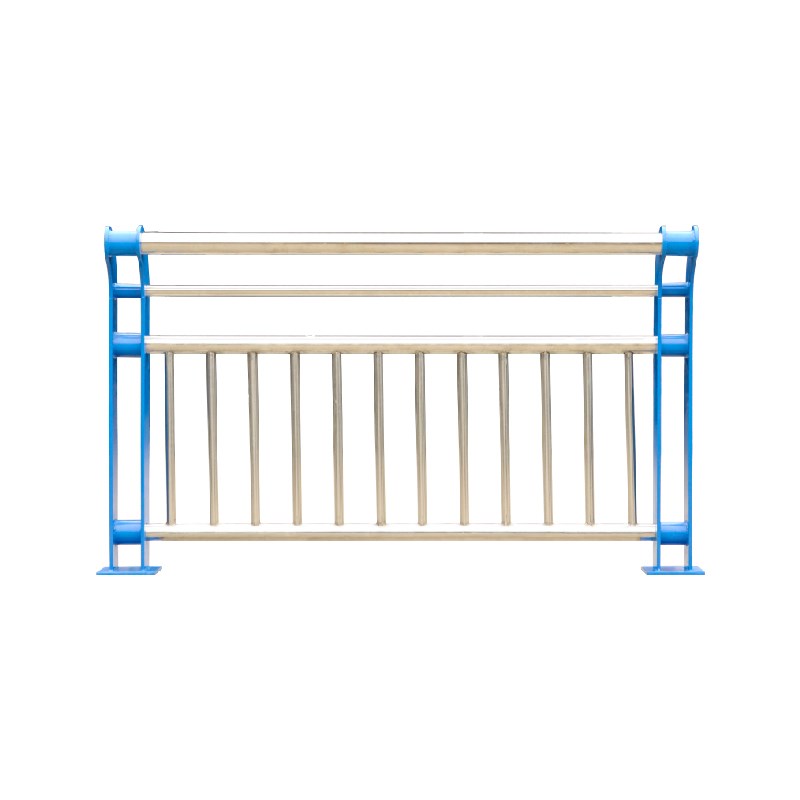 桥梁防撞护栏道路栏杆铝合金景观河道防护栏304不锈钢复合管立柱