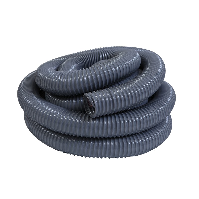 PVC灰色吸尘钢丝软管 塑料伸缩波纹管工业木工机械吸尘通风管100