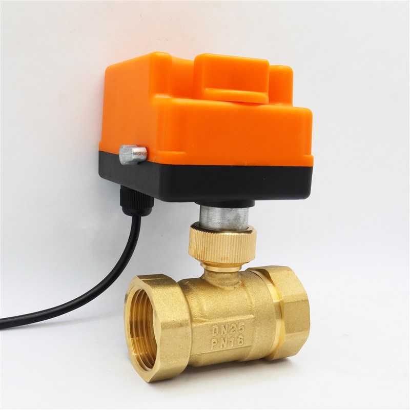 手自一体电动球阀三线二控自来水二通三通内螺纹阀门太阳能DN20