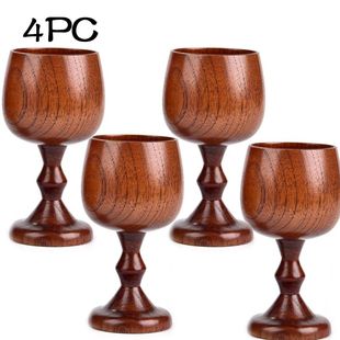 taza ológica madera vino Copas redonda tinto maciza