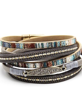 Vintage woven Bracelet leather jewelry fashion 复古编织手链