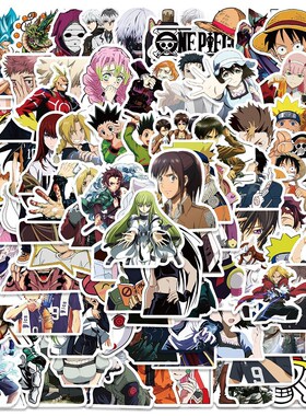 50Pcs Mix Anime Stickers NARUTO ONEPIECE Graffiti Sticker Wa