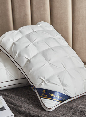 酒店五星级扭花羽丝绒枕 Luxury Hotel Bed Pillows for Sleeping
