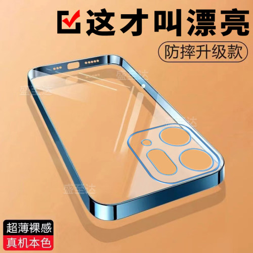 Reno14系列电镀透明超薄高级软壳