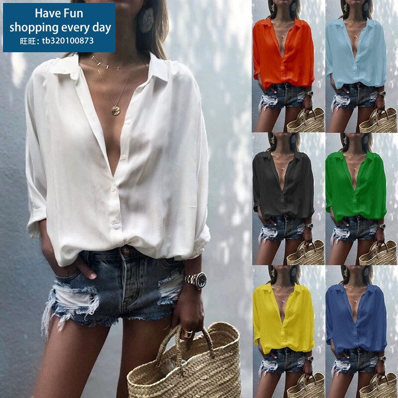 2021 women's casual women's shirt女装休闲女式衬衣衫
