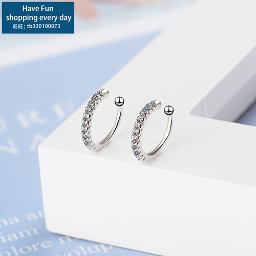 NewTodorova Simple Earcuff Tasteful Zircon Clip On Earrings