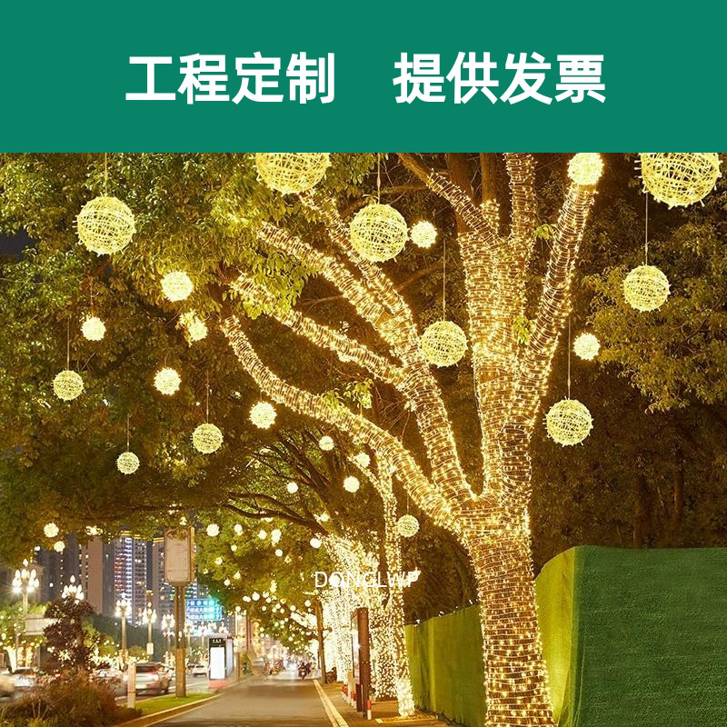 LED彩灯闪灯串灯满天星户外景观挂树球形灯藤球灯亮化装饰灯挂灯