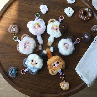 卡通可爱三小毛喵喵爪爪挂件毛绒盲盒公仔玩具玩偶儿童学生礼物