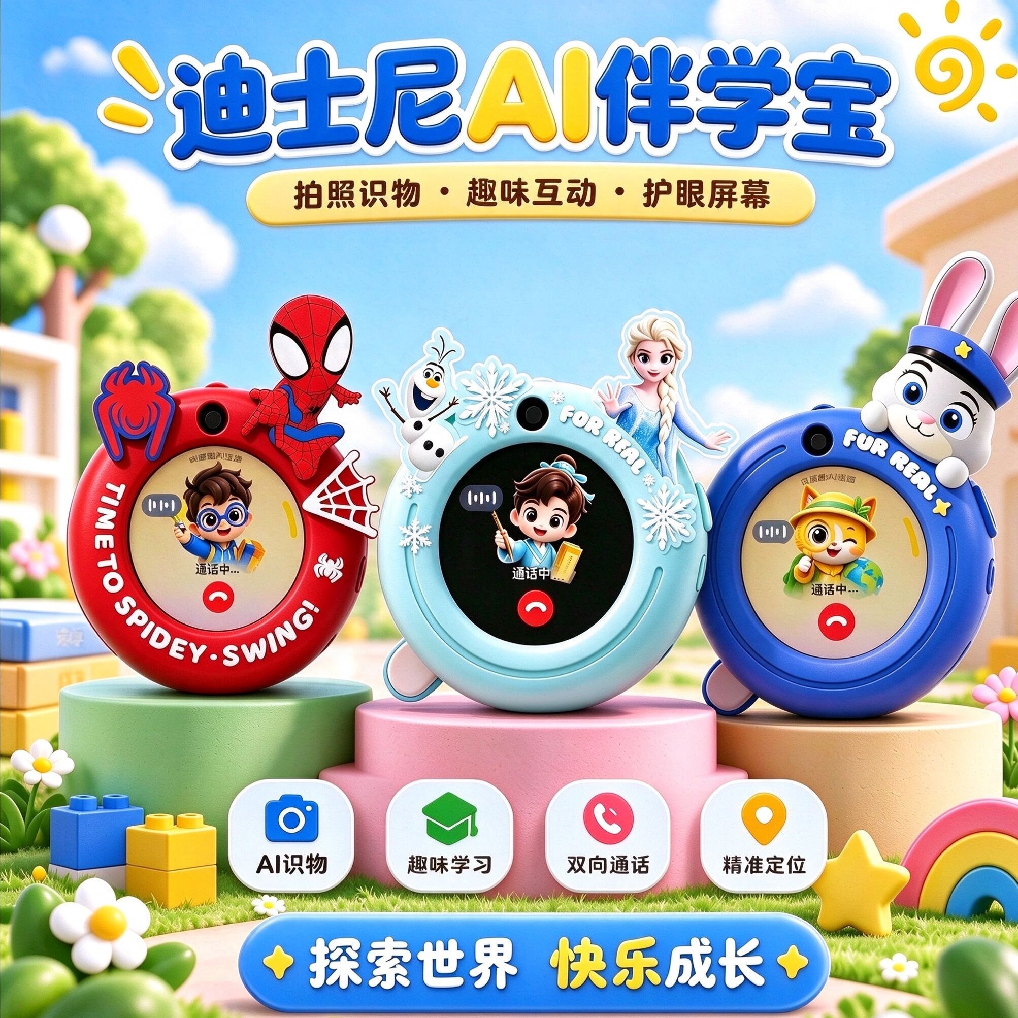 AI对话多功能伴学宝可通话定位