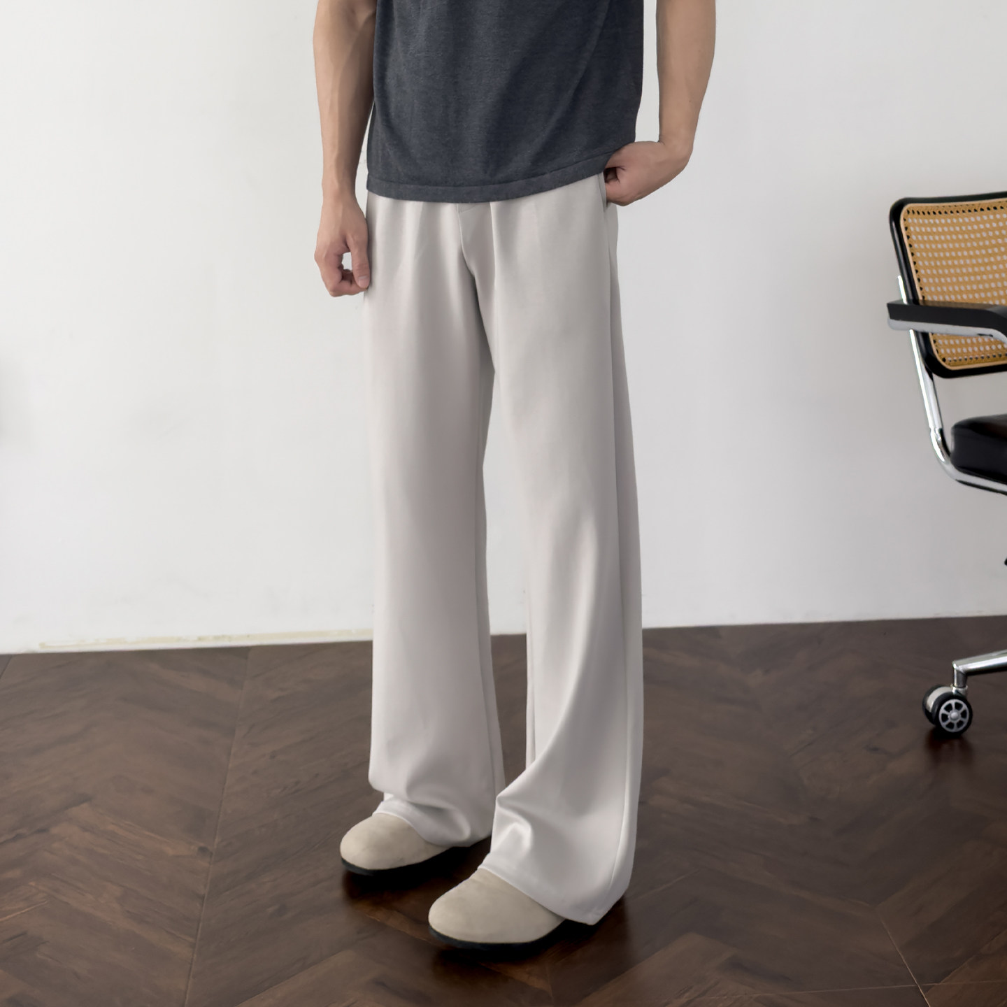 新因素2025新款高端休闲裤男女款cleanfit微喇慵懒风垂感宽松裤子